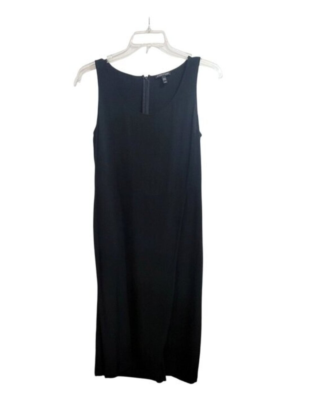Eileen Fisher Sleeveless Faux Wrap Jumpsuit Romper M Black